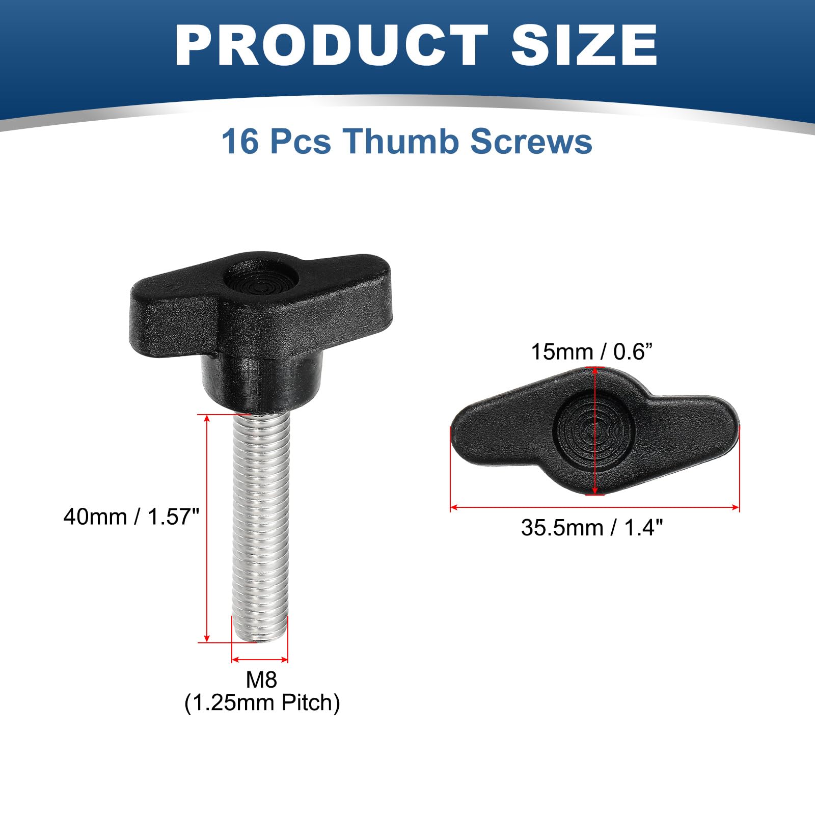 YELARXI Z- Shaped Thumb Screws 304 Stainless Steel Tee Wing Knobs Screws Clamping t Head - Image 2