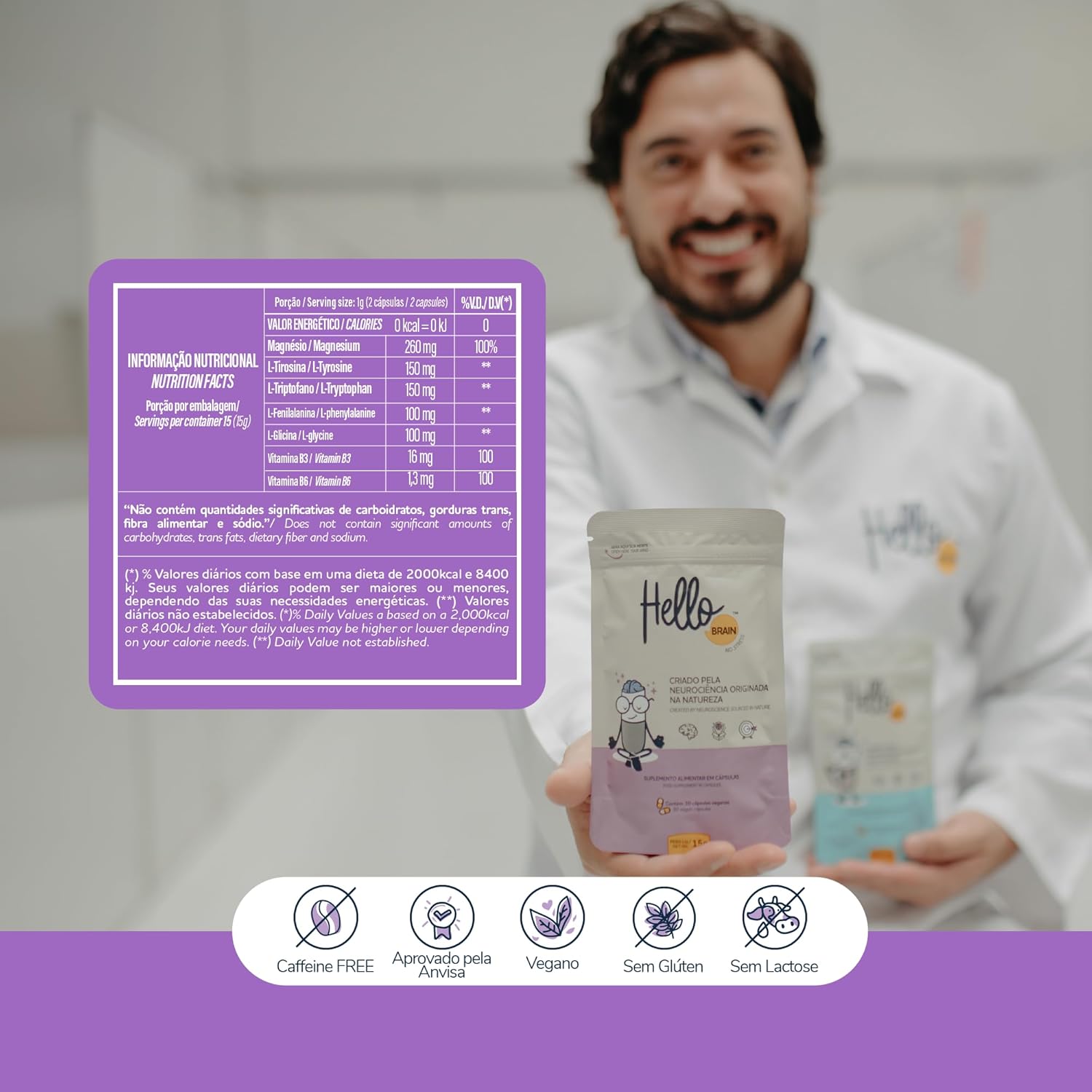 Hellobrain No Stress Suplemento de Saúde Cerebral, Nootropic, Clareza Mental, Foco e Concentração, Performance Cognitiva, 10 Sachês de 30 Cápsulas em promoção! Veja a oferta e mais achadinhos de Vitaminas & Suplementos 2 Hoje é o melhor dia para comprar Hellobrain No Stress Suplemento de Saúde Cerebral, Nootropic, Clareza Mental, Foco e Concentração, Performance Cognitiva, 10 Sachês de 30 Cápsulas com aquele preço maroto! Promoção! Aproveite a oferta! 2