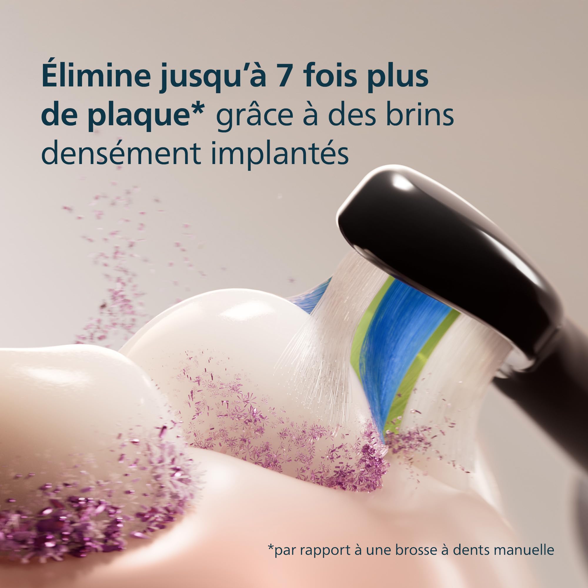 Philips Sonicare W2 Optimal White - Têtes de brosse à dents de rechange d'origine, noir, lot de 8, HX6068/88 - 4