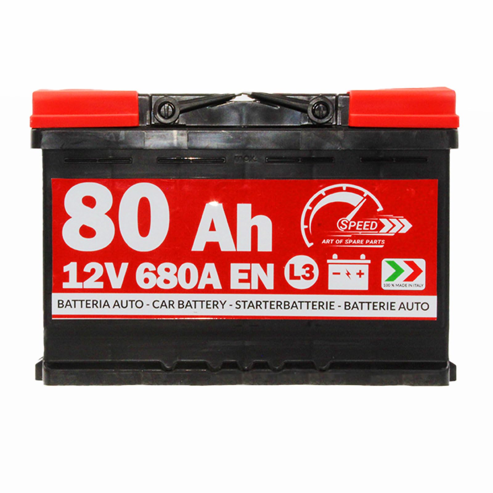 AUTOBATTERIE Original Speed L3 80 Ah 12 V 680 A Pluspol RECHTS (278 x 190 x 175)