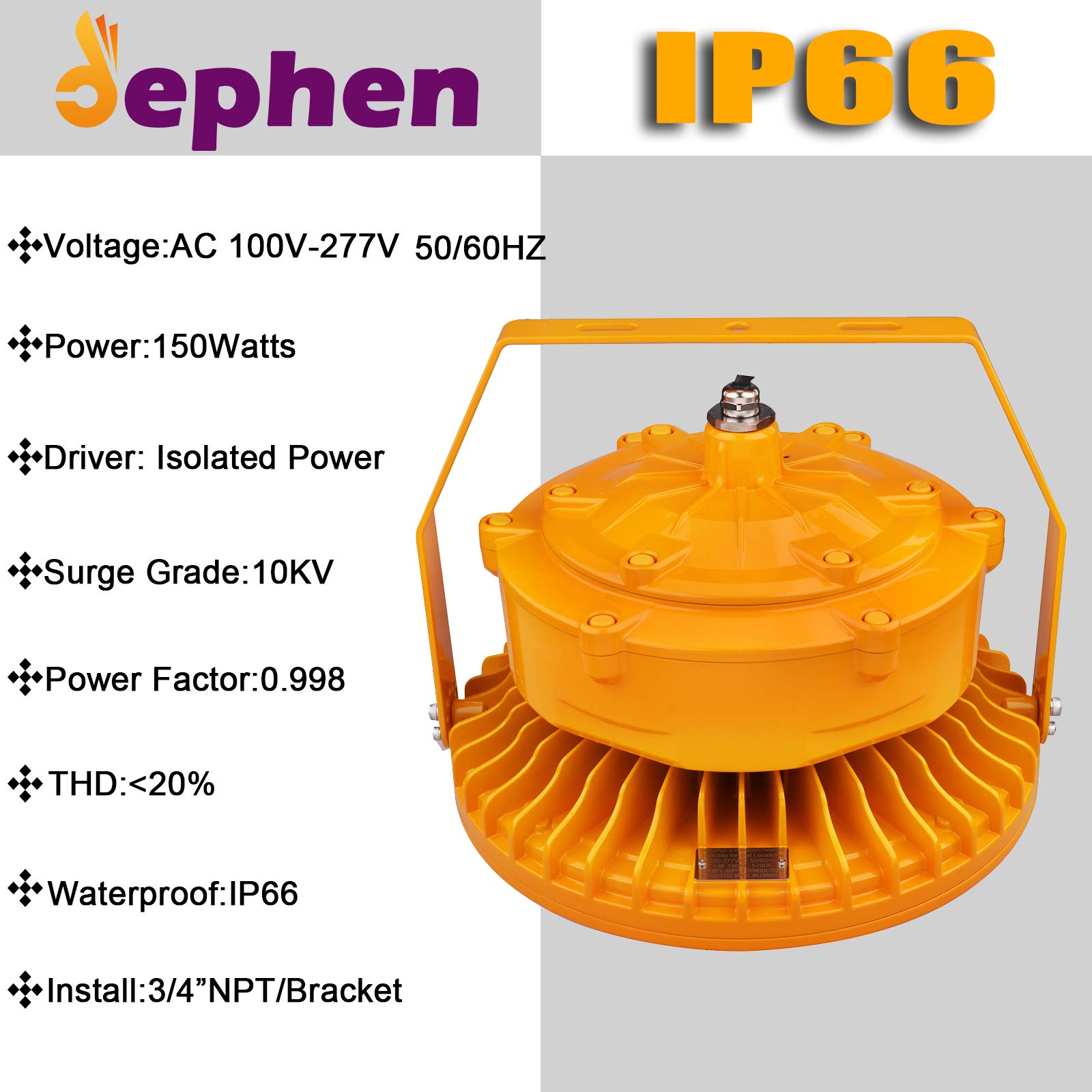 dephen 150W LED Explosion Proof Light, UL 844 Certified Class I