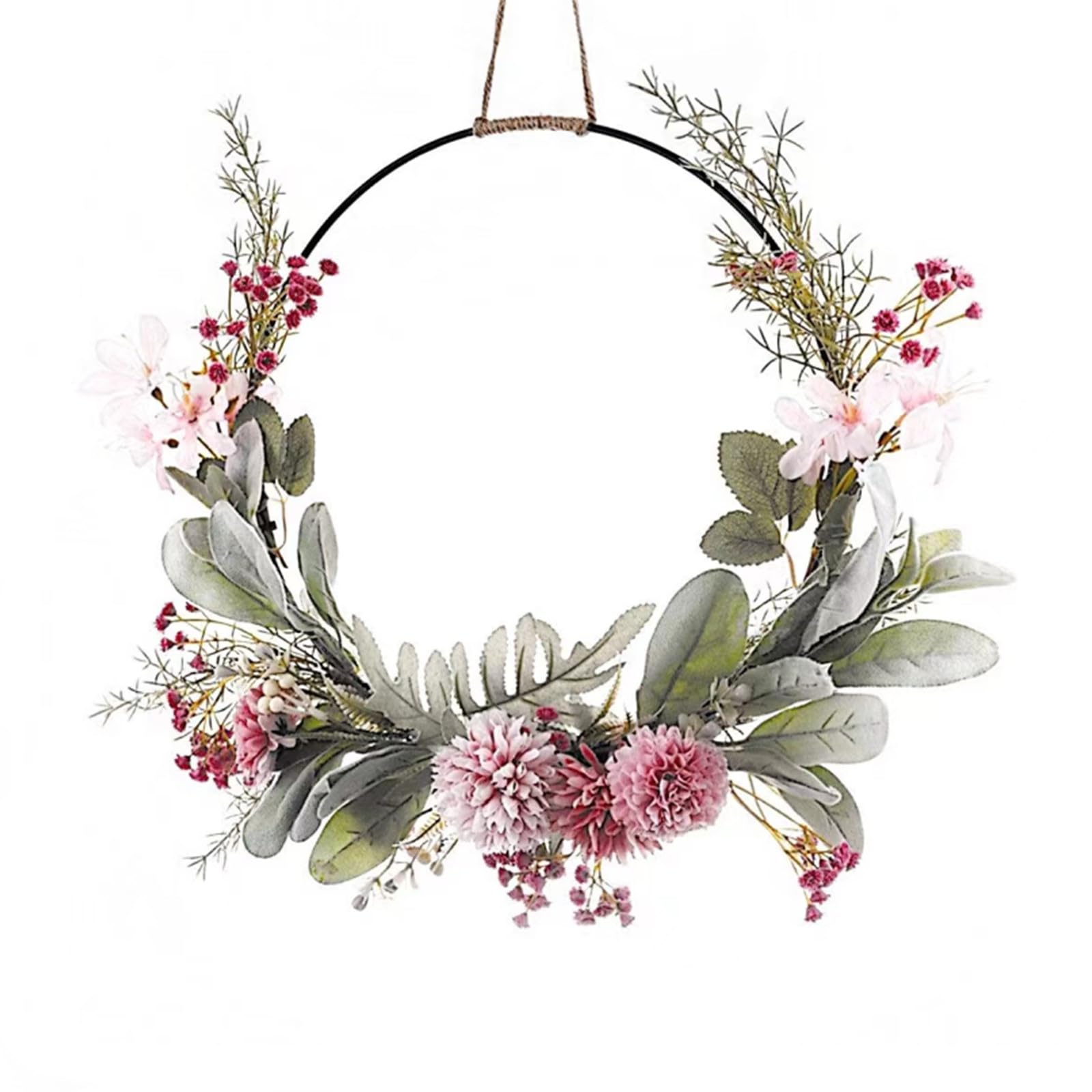 Türkranz Metall Mit Eukalyptus - Ganzjährige Wanddeko 41cm