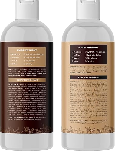 Miniatura 5 de Set de champú y acondicionador voluminizador con biotina para el crecimiento del cabello, para mujeres y hombres