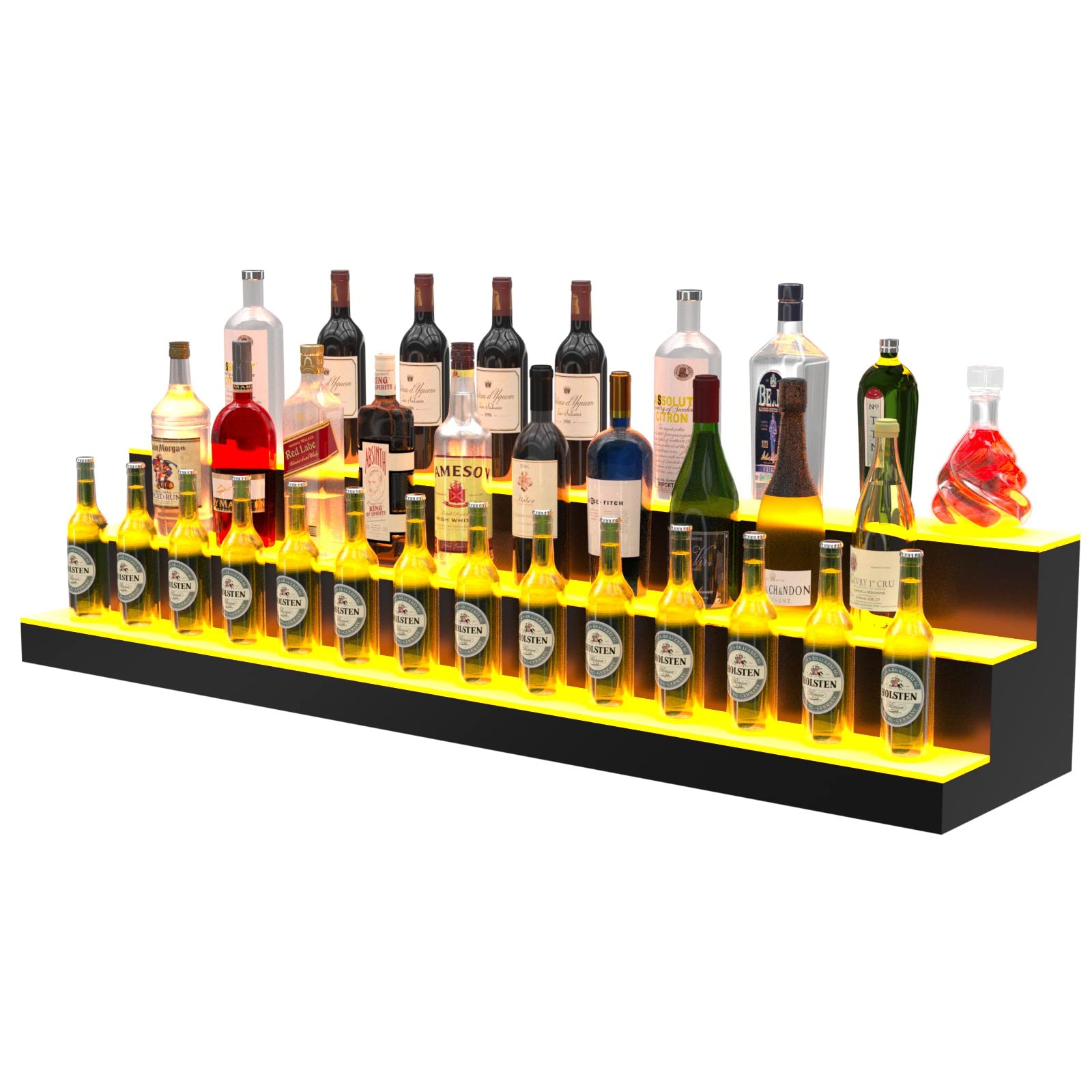 Buy HIGOSPRO LED Liquor Bottle Display Shelf, 60 inch 3Step Lighted