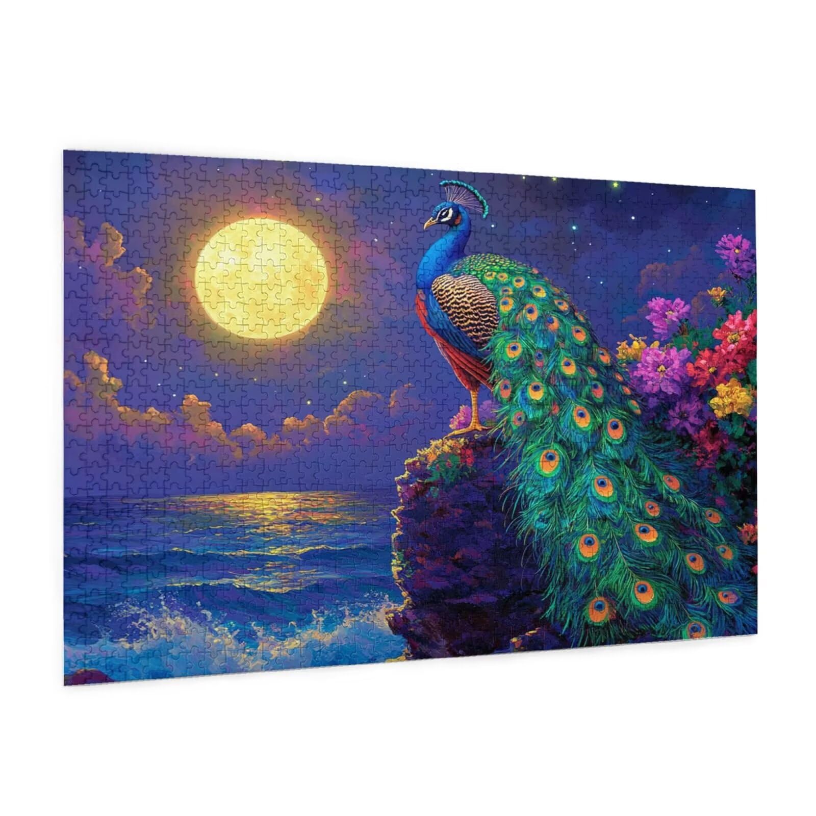 Paw Puzzle 5000 Pieces Moon Puzzle dla dorosłych Początkujący z pudełkiem prezentowym, DIY interaktywne puzzle rodzinna wymagająca gra, stres Relief Home Wall Room Decor Art Prezent dla mężczyzn 100 x
