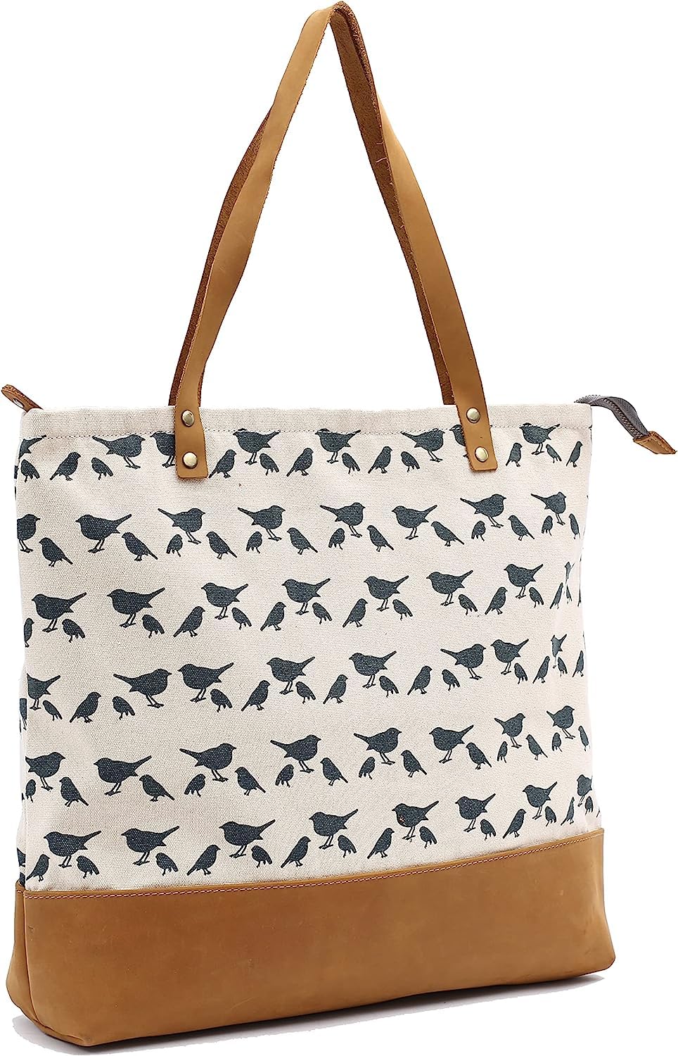 RC ROCKCOWWomen's Shoulder Tote Bag Leather Canvas Purse Top Handle Satchel Handbag For Women Work Travel Shopping Casual