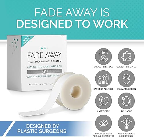 Miniatura 7 de Láminas de silicona clínicamente probadas, cinta de grado médico para cirugía, cesárea, queloides y cicatrices de abdominoplastia