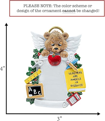 Miniatura 17 de Adorno de Navidad personalizado para profesor 2025 Adorno de pizarra personalizado para árbol de Navidad – Primera Navidad como recuerdo