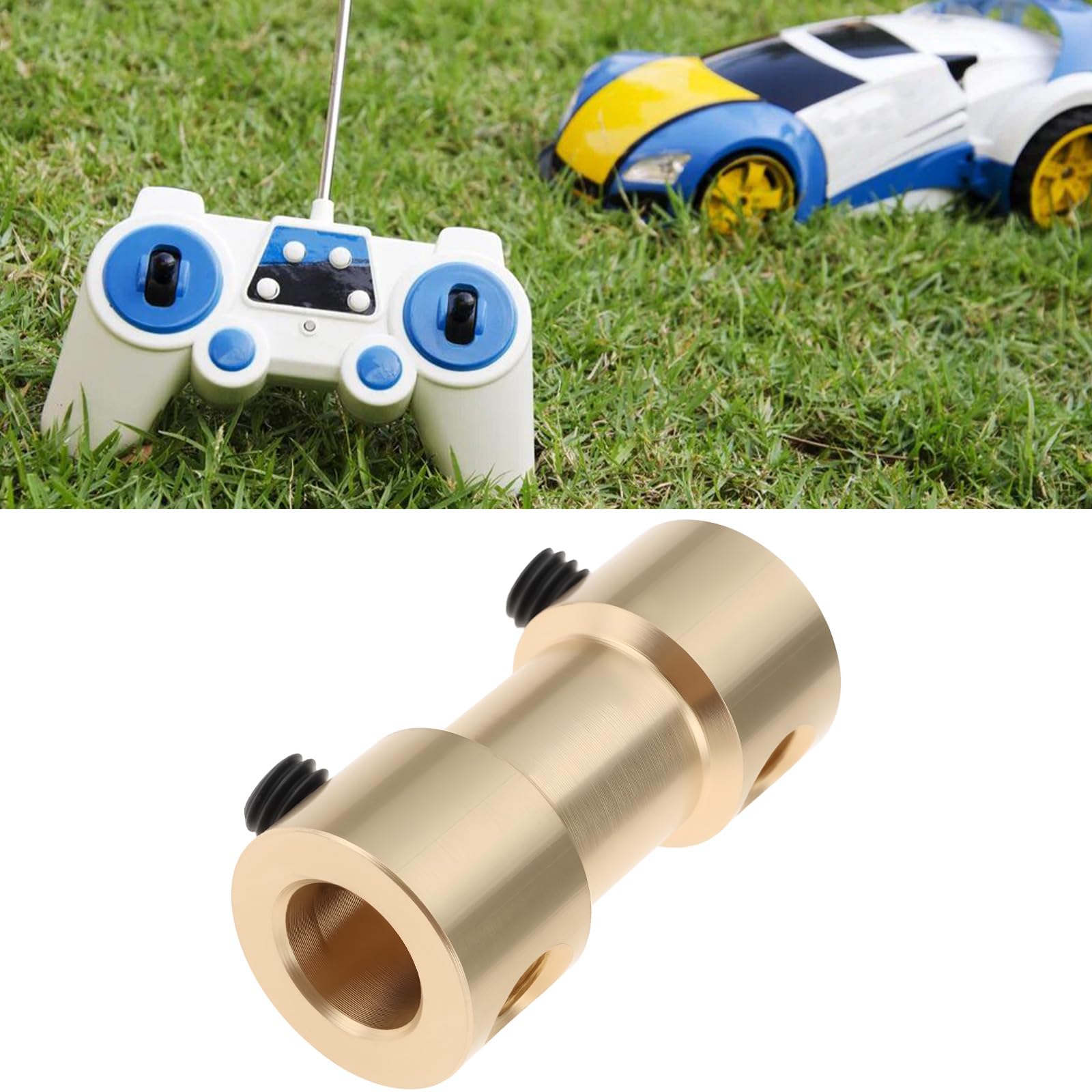Briny River 4 Pcs 4mm to 5mm Brass Shaft Coupling Joint Connector Suitable for Remote Control Model(with Screws) - Image 3