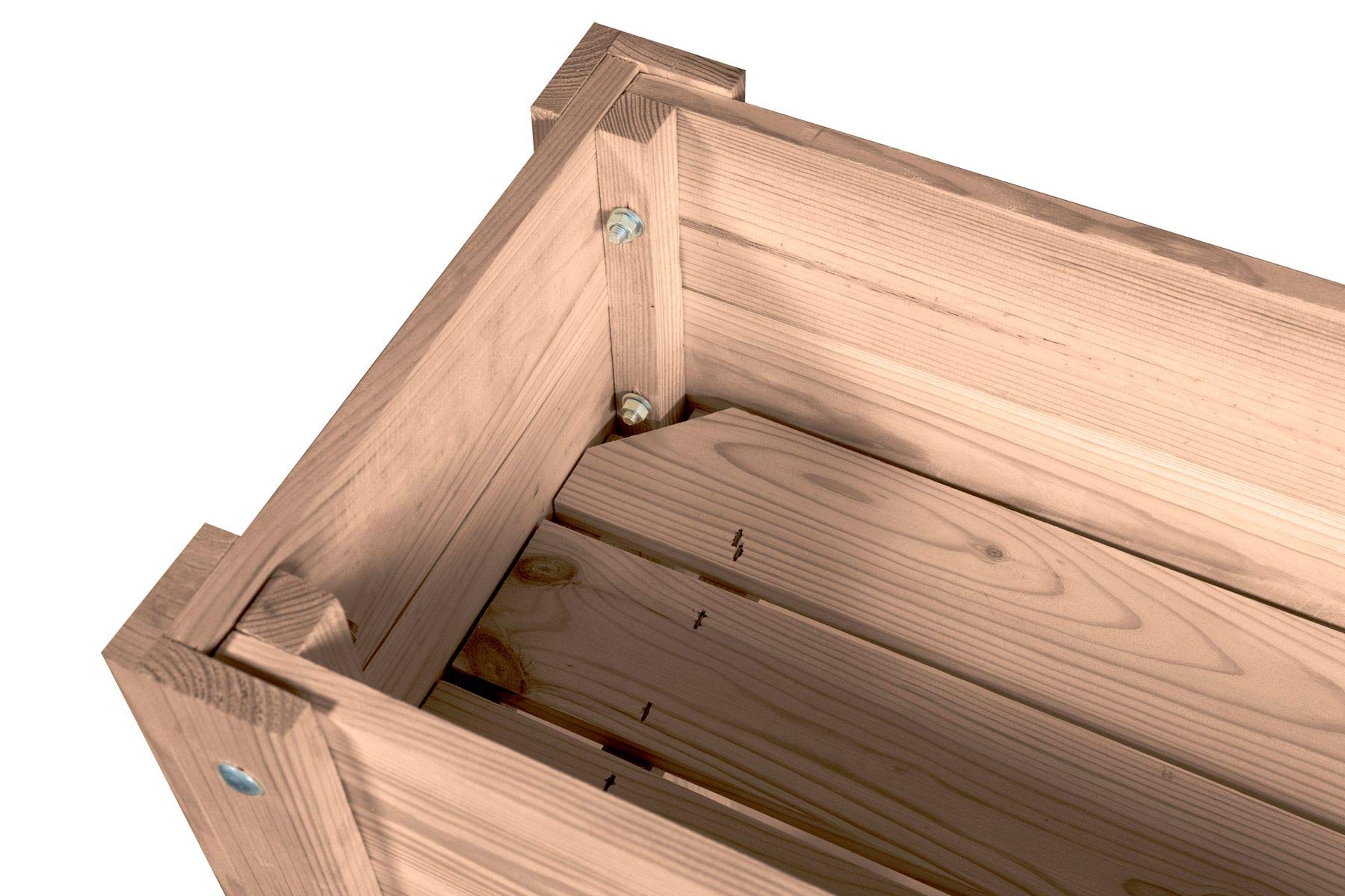 Plantenbak verhoogd bloembed terras tuin 100x100x265 cm massief