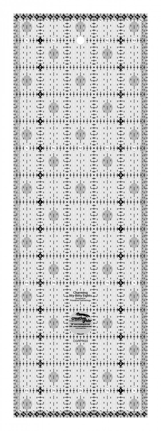 Creative GridsCharming Itty-Bitty Eights 5in x 15in Quilt Ruler - CGRPRG3