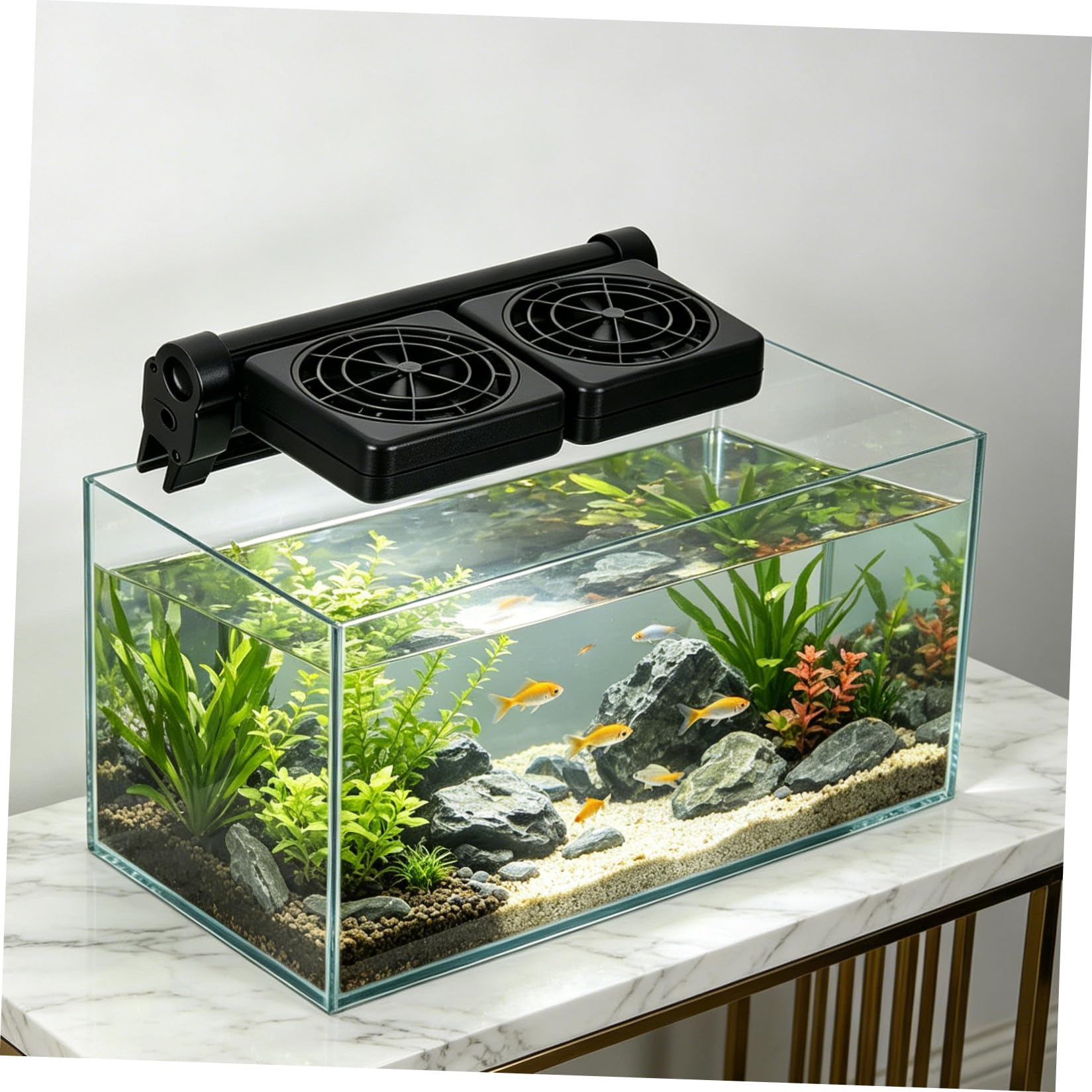 Ventilador para Acuario de 2 Cabezales, Silencioso, 2 X 1, 9w, Abs