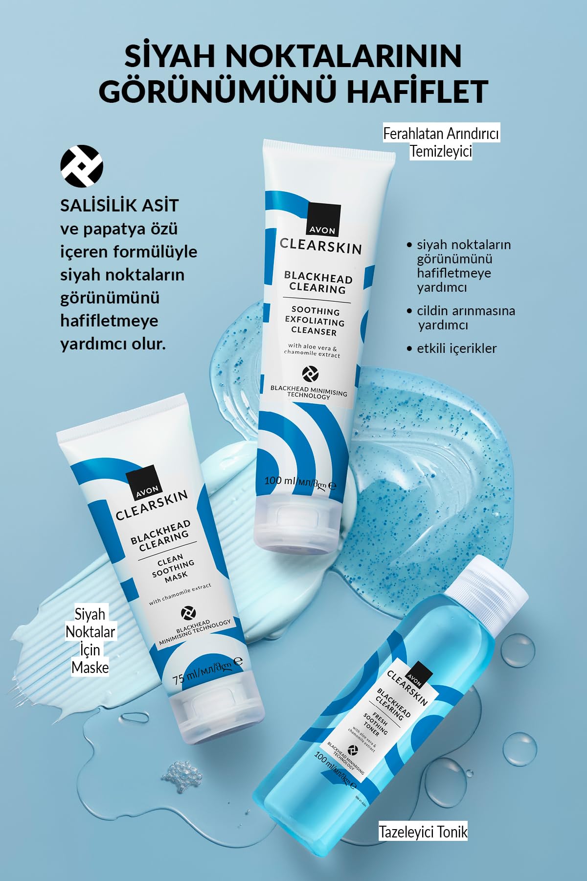Avon Siyah Noktaların Görünümü İçin Ferahlatan Arındırıcı Yüz Maskesi 75 Ml.
