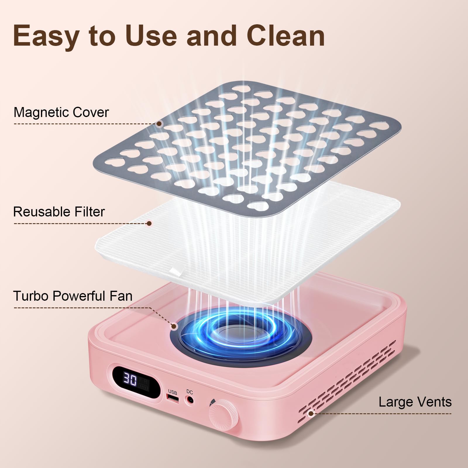 Colector De Polvo De Uñas, Potente Ventilador De Vacío Para Salón De Uñas