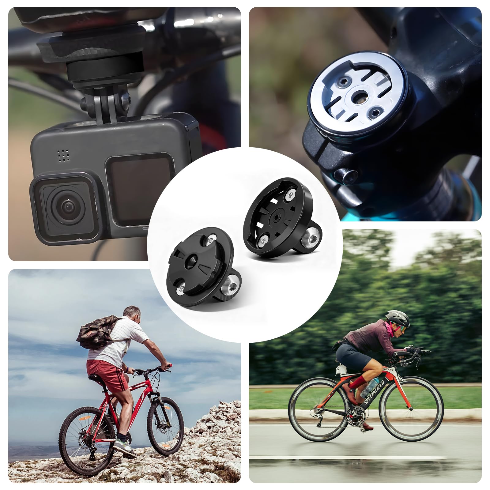 SUPPORTO FOTOCAMERA BICICLETTA adattatore + chiave a vite perfetta per