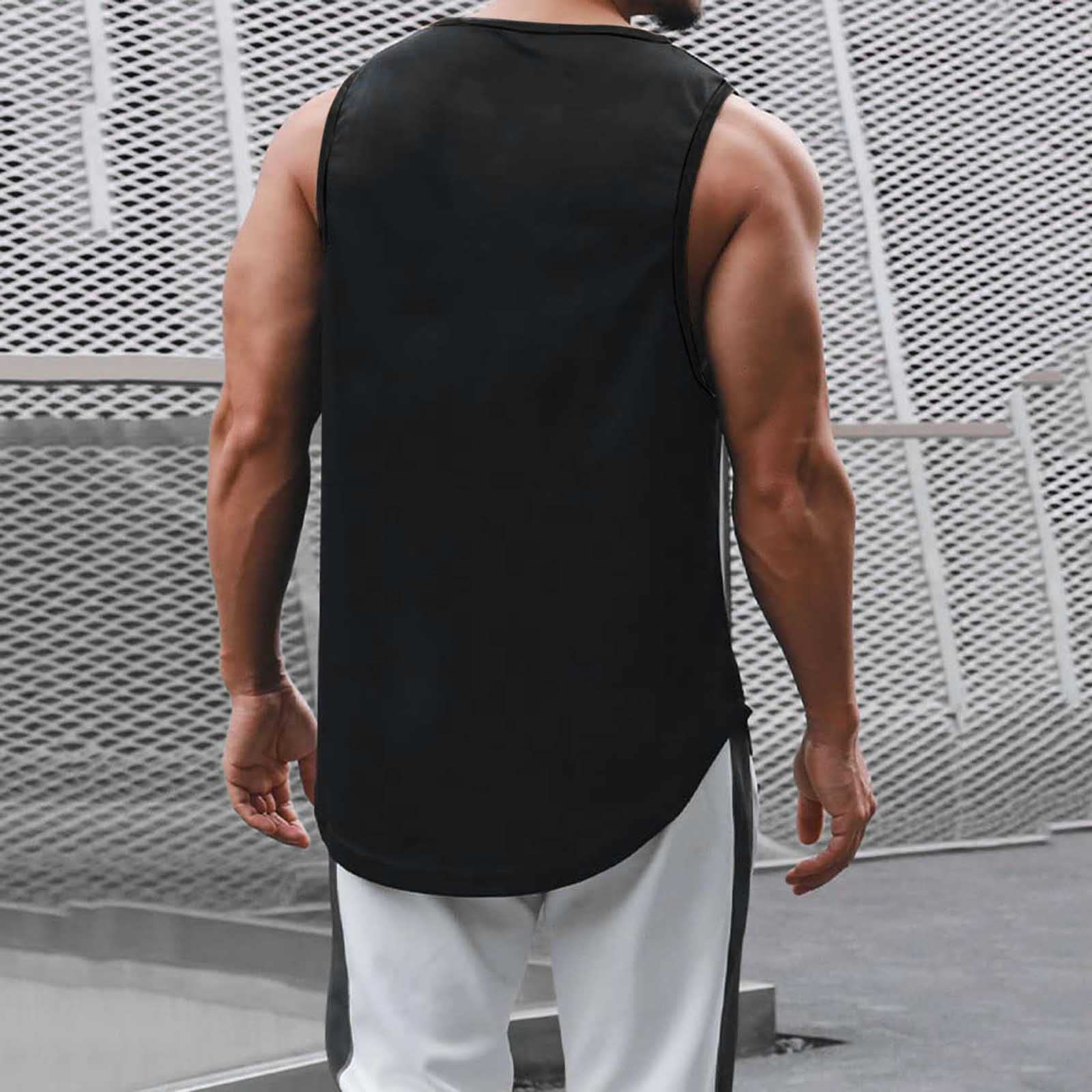 Generisch Männliches Ärmelloses Top für Fitness Freizeit Atmungsaktives Sportshirt mit Modernem Design