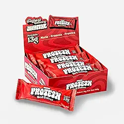 JHAMAL Barra de Proteína Vegan Red Velvet - Cremosa, Saudável, Rica em Proteínas - Vegana, Sem Glúten, Sem Adição de Açúcar, Sem OGM - Caixa com 12 un, 600g