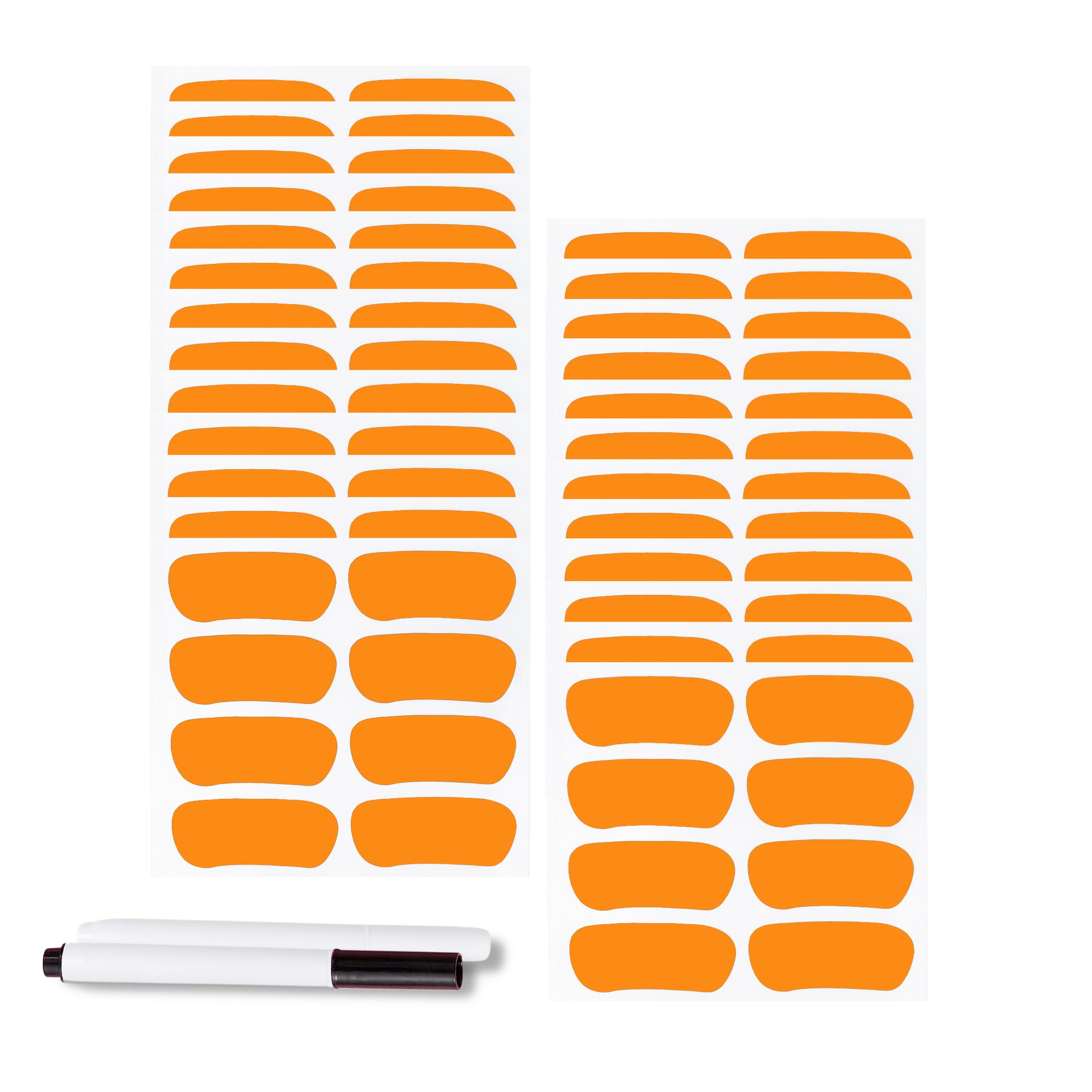 100 Pairs Sports Eye Black Stickers Set for Baseball, Softball, Football, Lacrosse Fans - Breathable Eye Stickers with 2 Pencils for Party Game Day