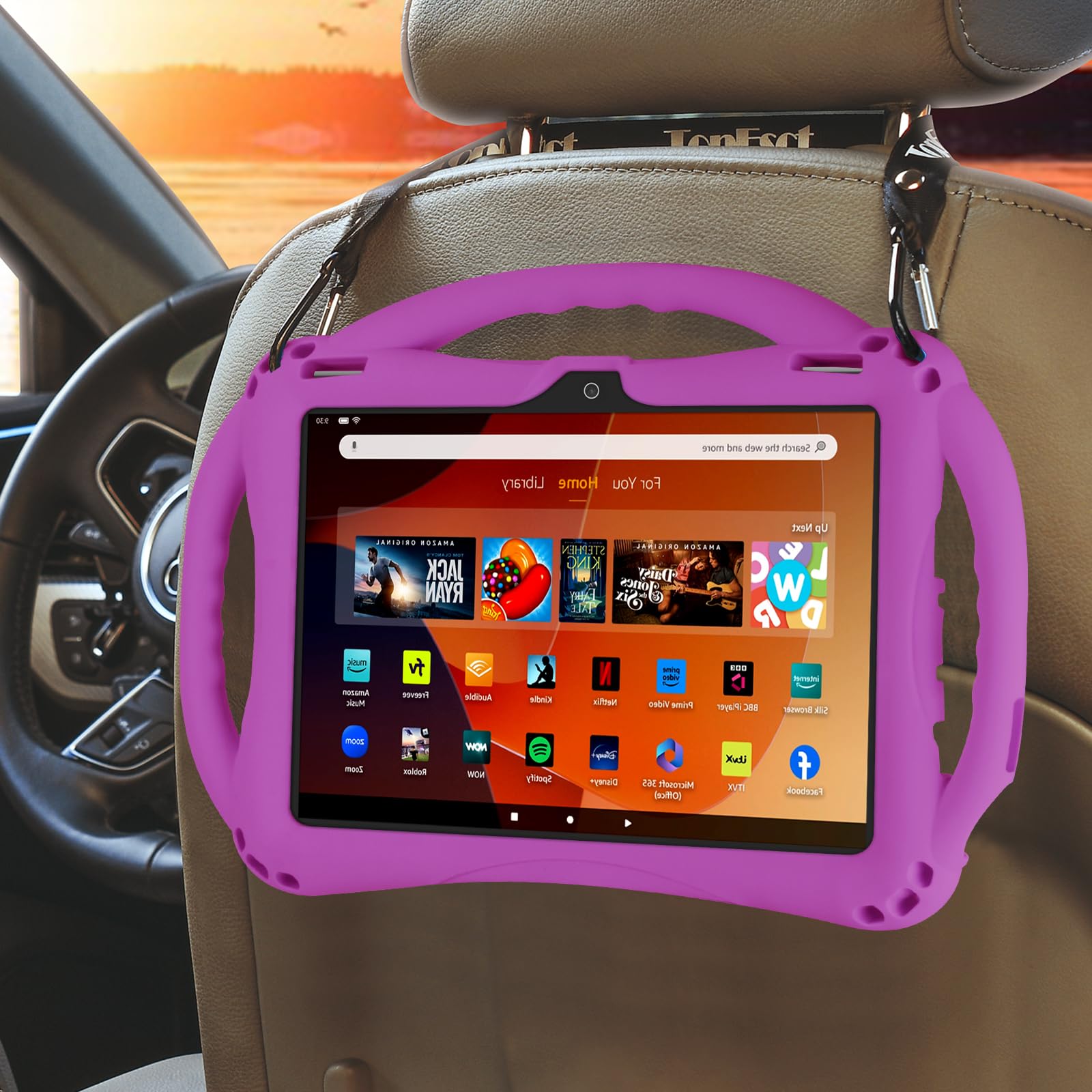 TOPESCT Fire HD 10 i Fire HD 10 Plus etui dla dzieci (11. generacja, wersja z 2021/2023) dla dzieci (fioletowe)