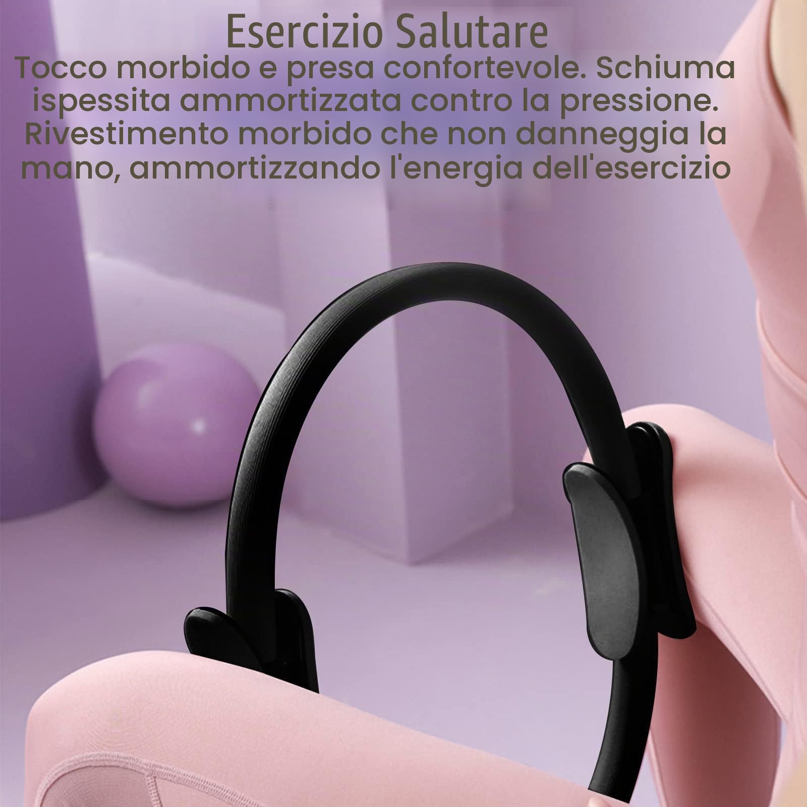 Anello da pilates – Anello fitness per donne e uomini, pilates Circle per pancia, gambe, glutei – Pilates Reformer, pilates Ring Principiante & Avanzati – Allenatore per pavimenti pelvici di alta