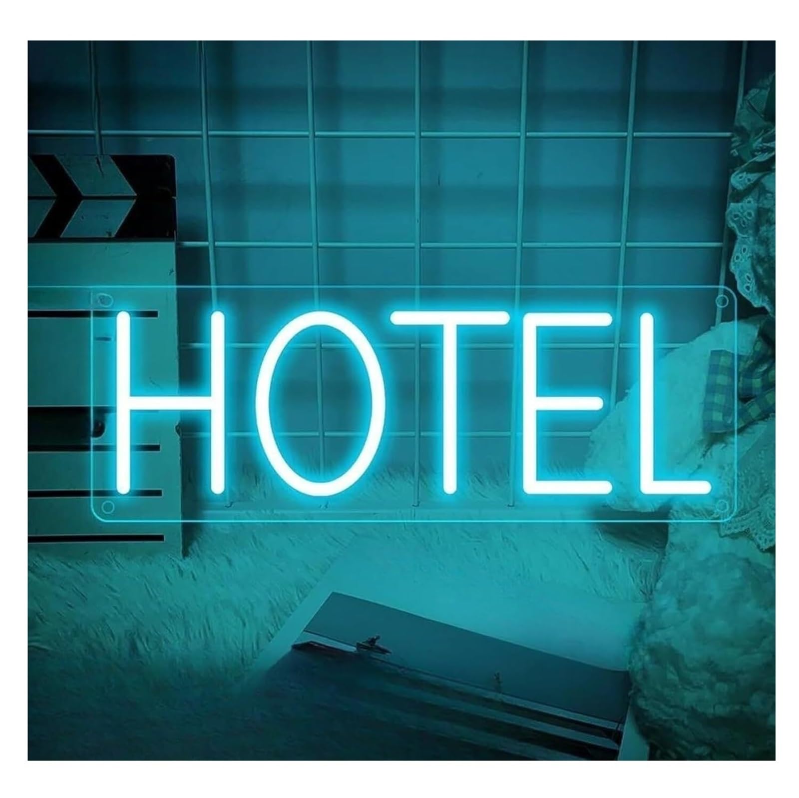 Zynther Neon lamp Soothing Atmosphere Lamp Hotel Neon Sign Bedroom Wall Decor Light Room Business(C)