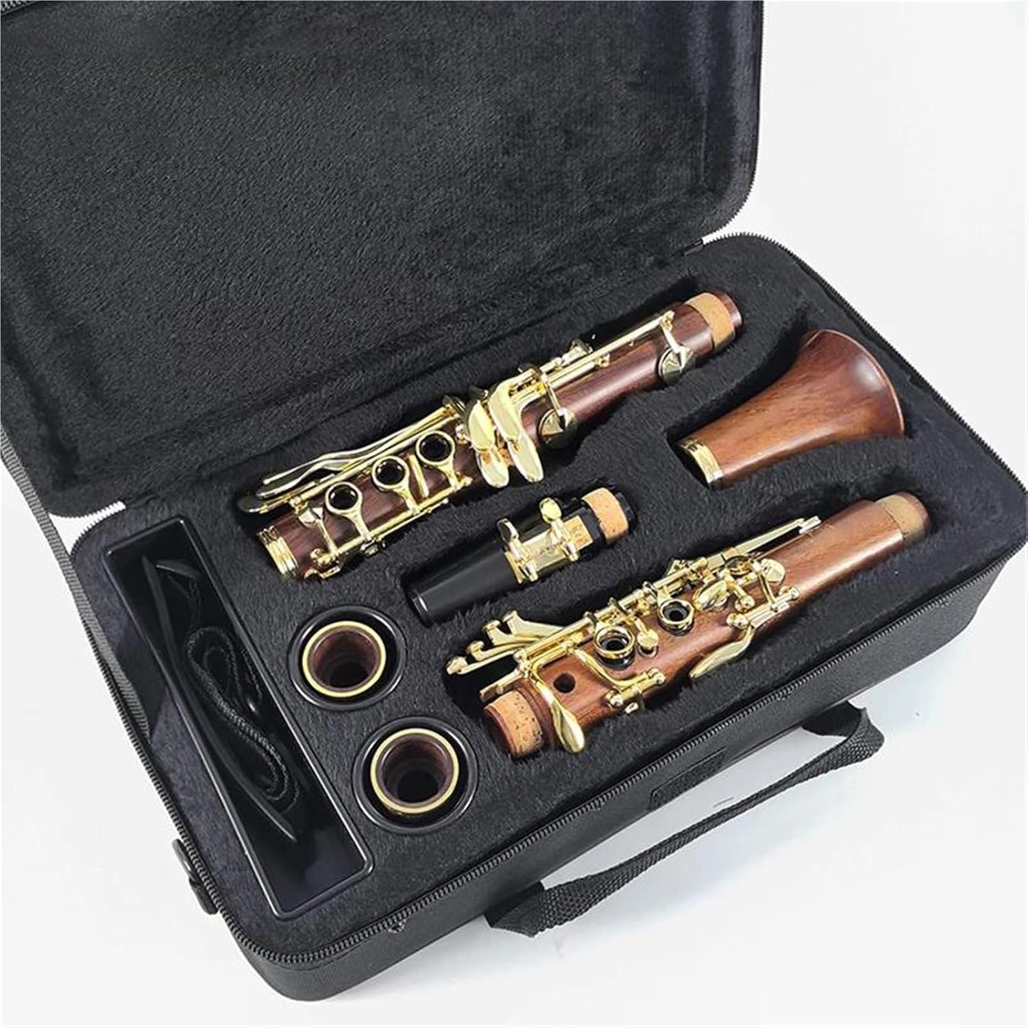 C Clarinet Gold Plated Rosewood Clarinet Set