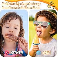 Vista 4 de Juego de 4 moldes para paletas caseras de silicona, moldes para helados, de fácil liberación, reutilizables, moldes para hacer bricolaje