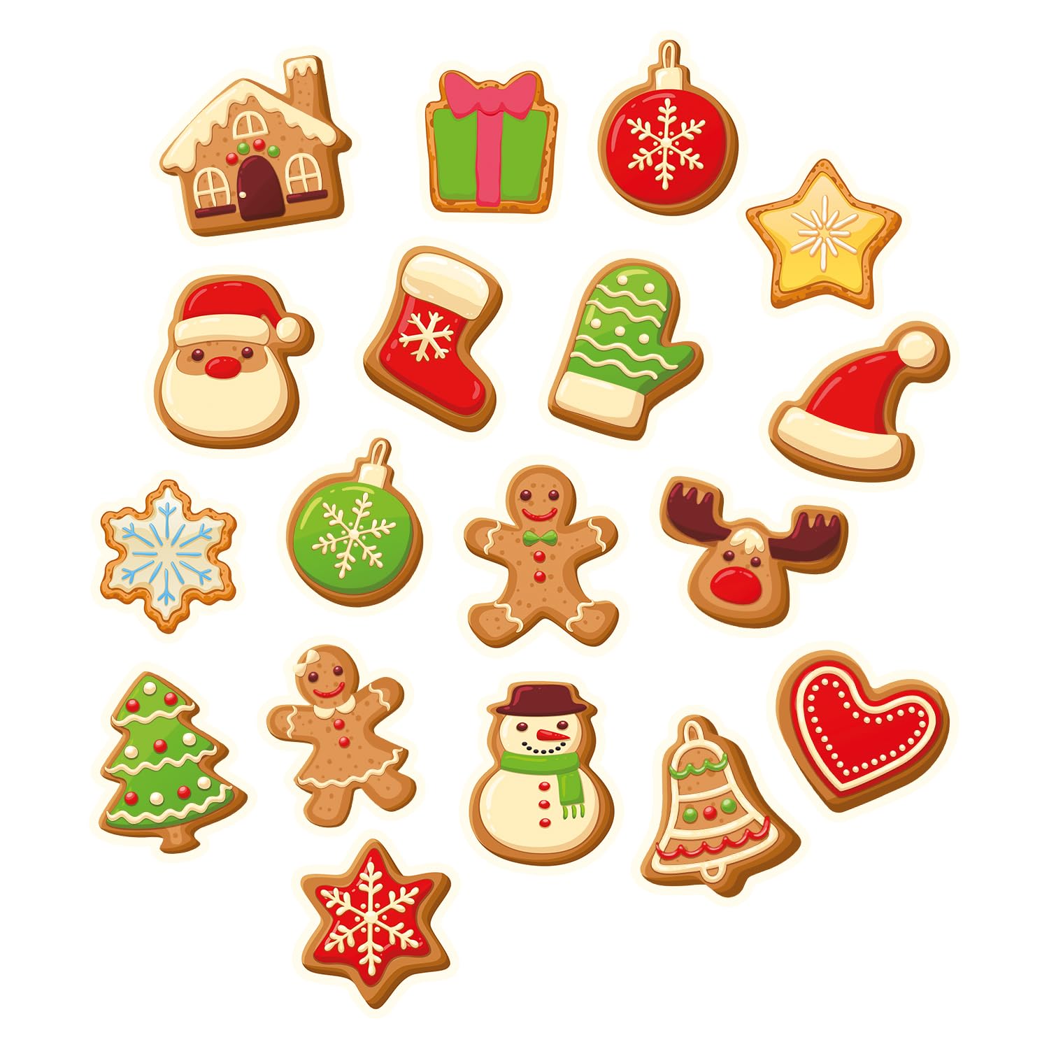 100 Stück Günthart Dekor Kleinteile Weihnachten, aus Marzipan, Zucker und Schokolade, mit verschiedenen Weihnachtsmotiven, 100er Pack (1 x 150 g)