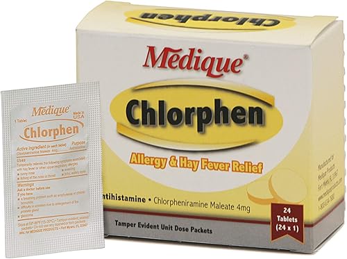 Medique Products 24164 Chlorphen Allergy and Hay Fever Relief Tablets, 24-Pack