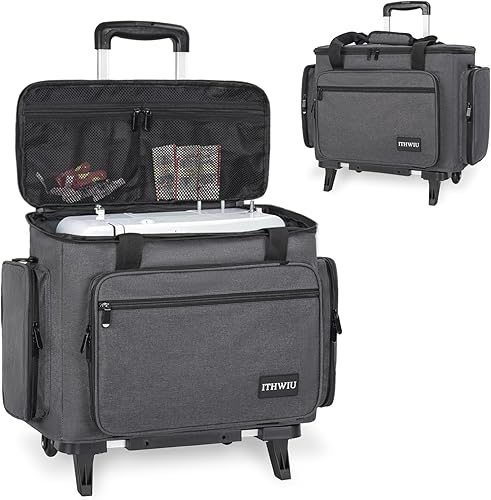 Miniatura 43 de Estuche de transporte para máquina de coser con múltiples bolsillos de almacenamiento para accesorios, bolsa de almacenamiento universal compatible