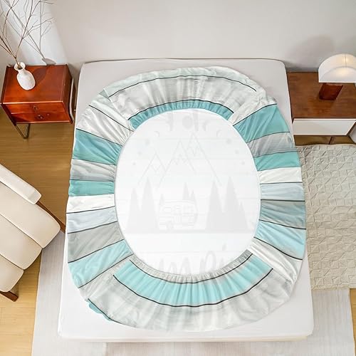 Miniatura 3 de Juego de ropa de cama para cámper, sábanas de cama de tamaño matrimonial, sábana bajera rústica para niños, adolescentes y adultos, juego de