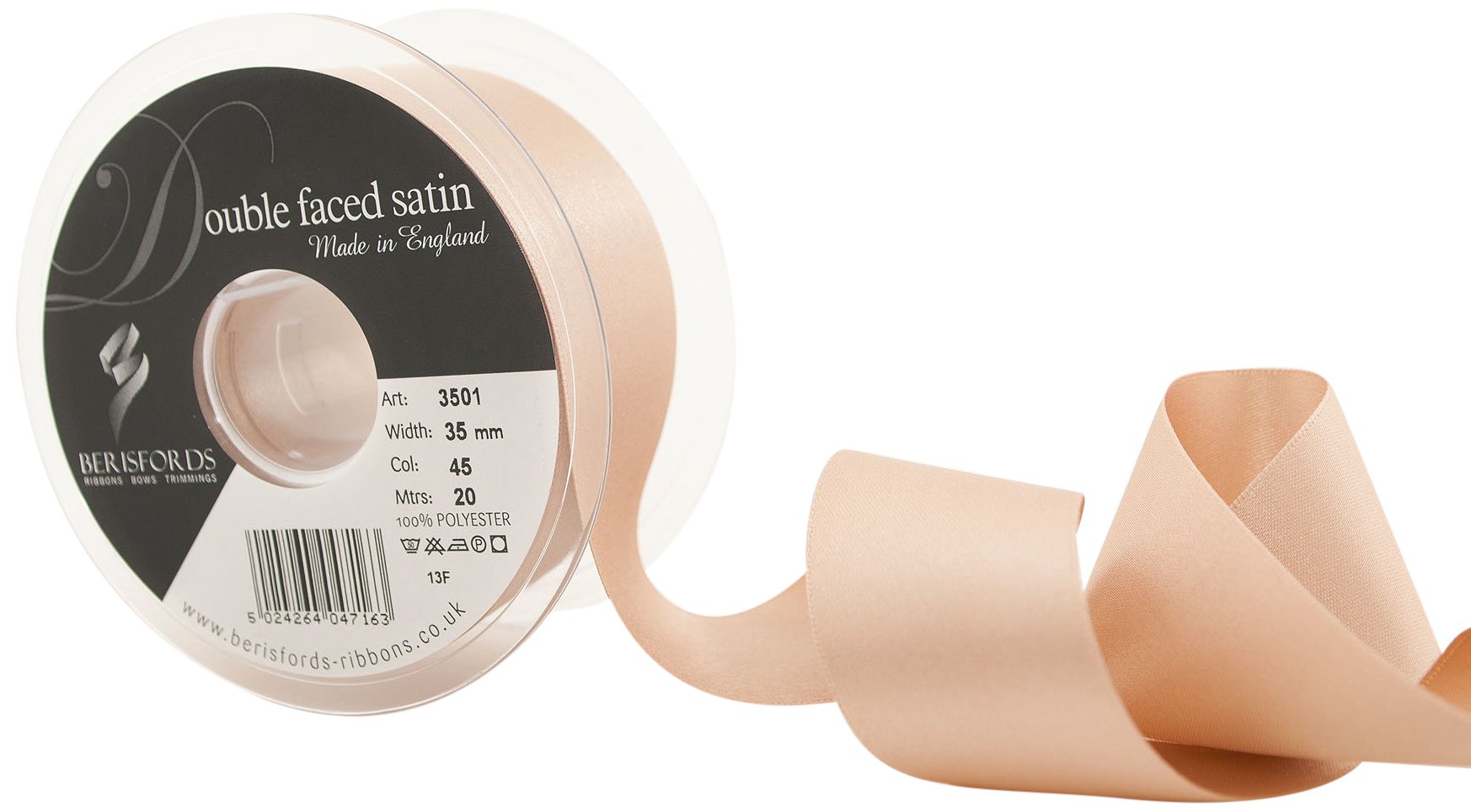 Berisfords Ribbon, Beige, 35 mm