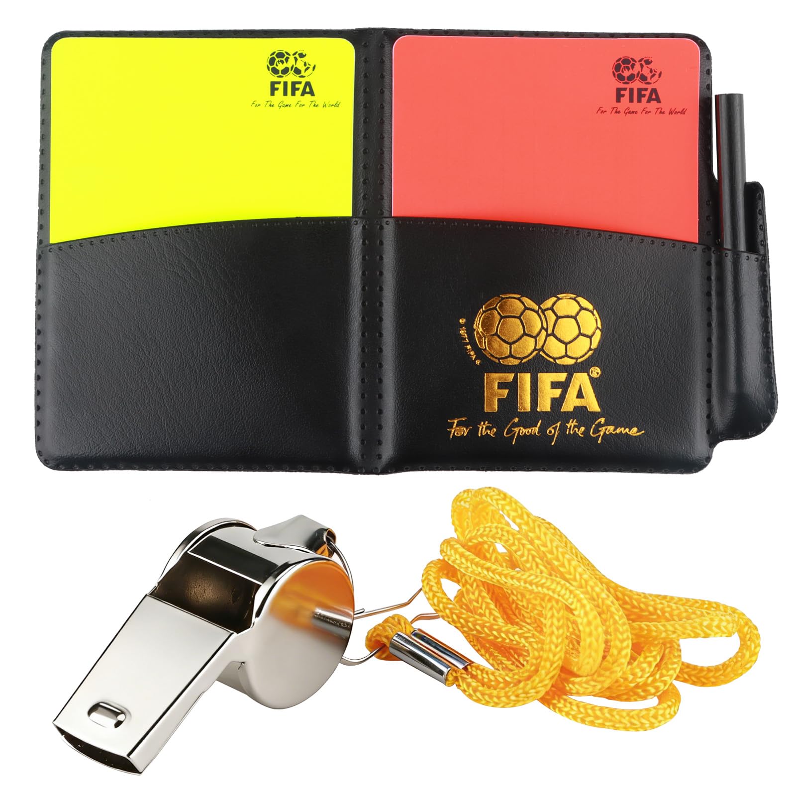 Set de árbitro de fútbol, Kit de Tarjetas Arbitro, Tarjetas Árbitro de Deportes para Deportes Escolares y Partidos de Fútbol