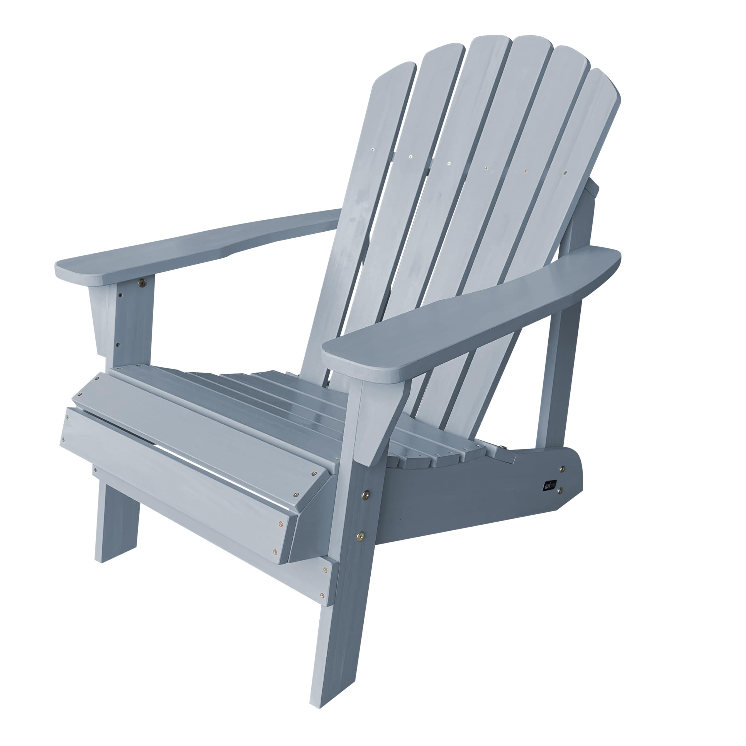 AXI Carmen Silla Adirondack, Silla Jardin Madera, Gris| Silla Jardin, Silla Terraza 1 Persona/Silla Exterior | Sillon Terraza Respaldo Alto 90 x 78 x 93 cm 14 kg.