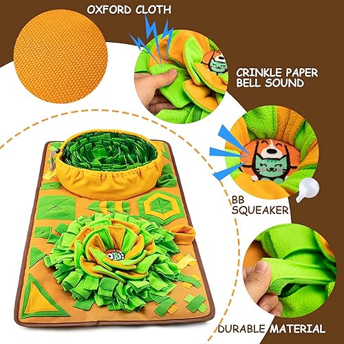Miniatura 3 de AWOOF Tapete grande para olfatear perros interactivos, 34.6 x 19.6 pulgadas, papel chirriante y arrugado, antideslizante, fácil de limpiar