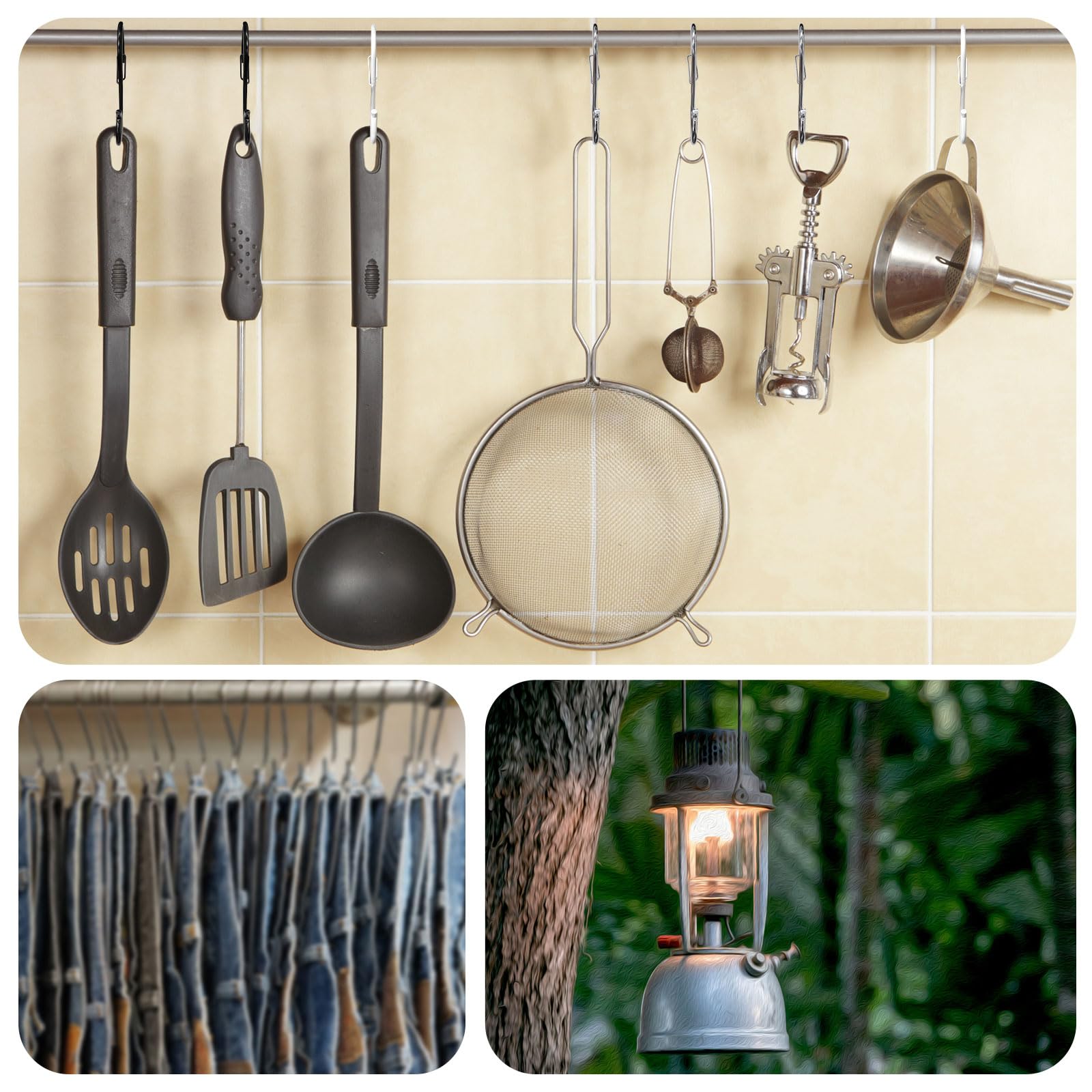 Uxcell S-Haken 8 Stück Kunststoff - Vielseitige Aufhänger Für Küche, Bad & Schrank, Hellgrün