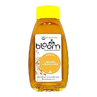 Vista 1 de Bloom Honey Miel 100% pura orgánica miel cruda sin filtrar y sin pasteurizar - Flor silvestre orgánica 16oz