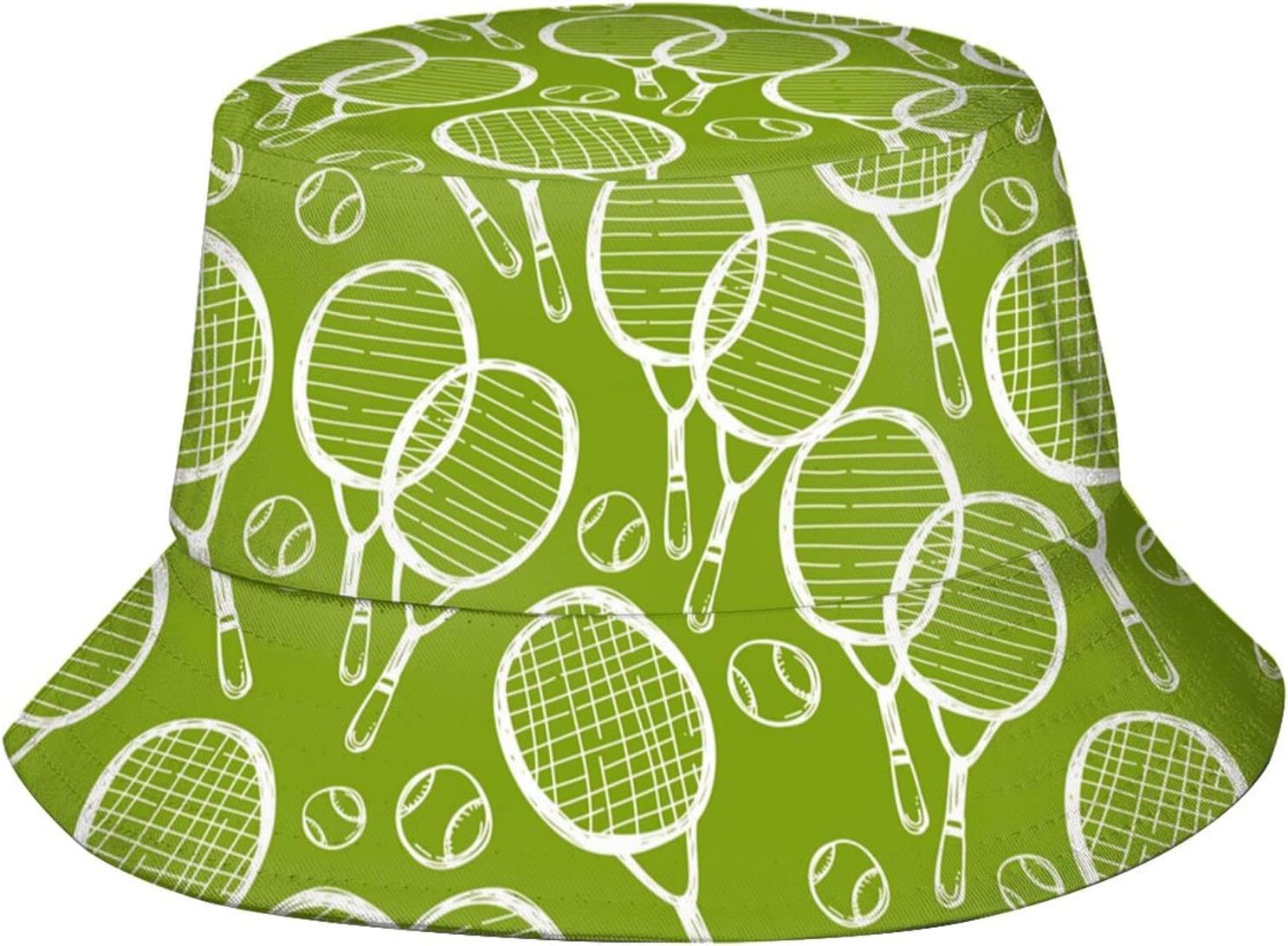 RJTXKSBY Tennis Balls Bucket Hat Unisex Print Tennis Hat for Men Women