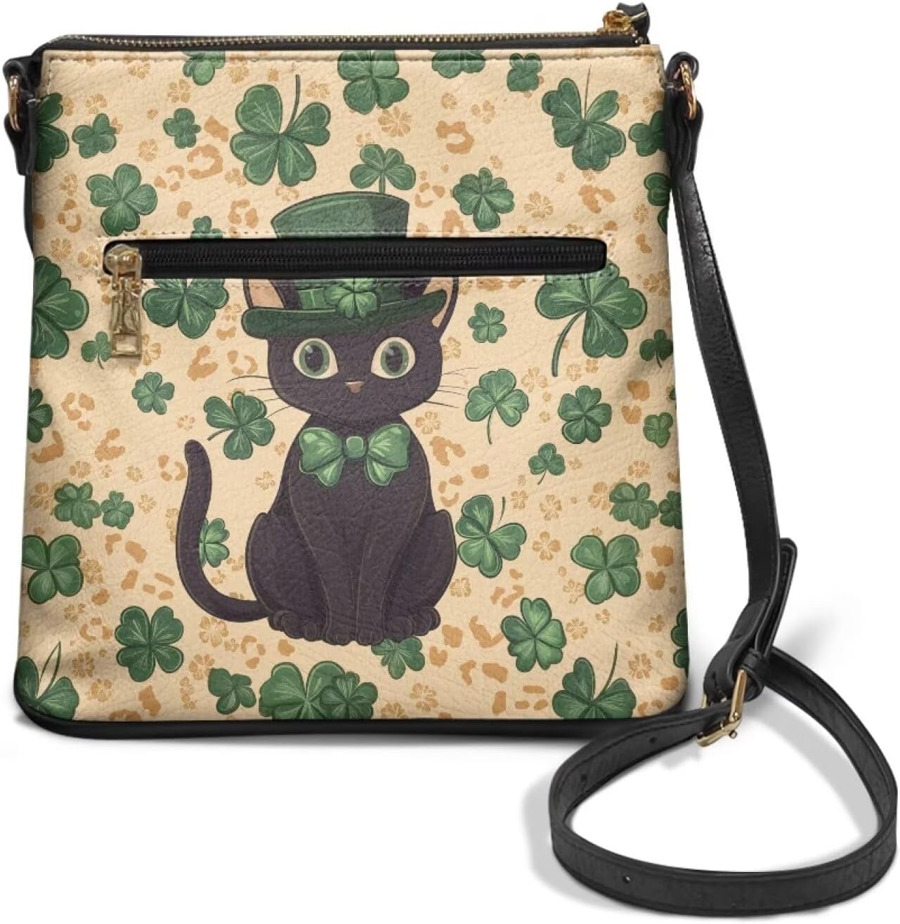 HUGS IDEA St Patrick's Day Crossbody Bag Fashion Shoulder Handbag for Holiday Party Bucket Bag