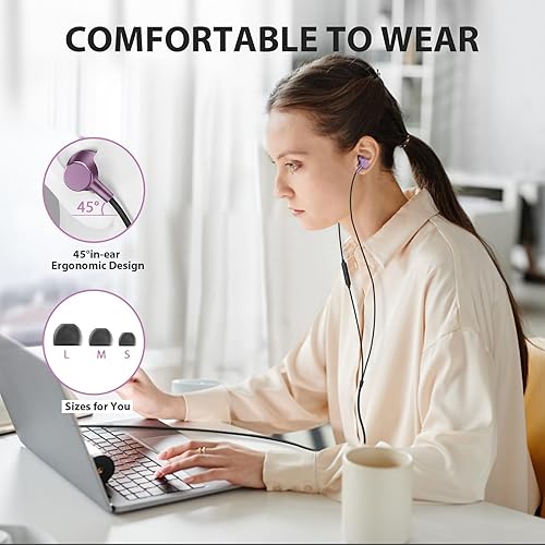 Miniatura 4 de Auriculares con cable para Chromebook, laptop, PC de la escuela, auriculares con aislamiento de ruido con conector de 3.5mm en el conector de audio,