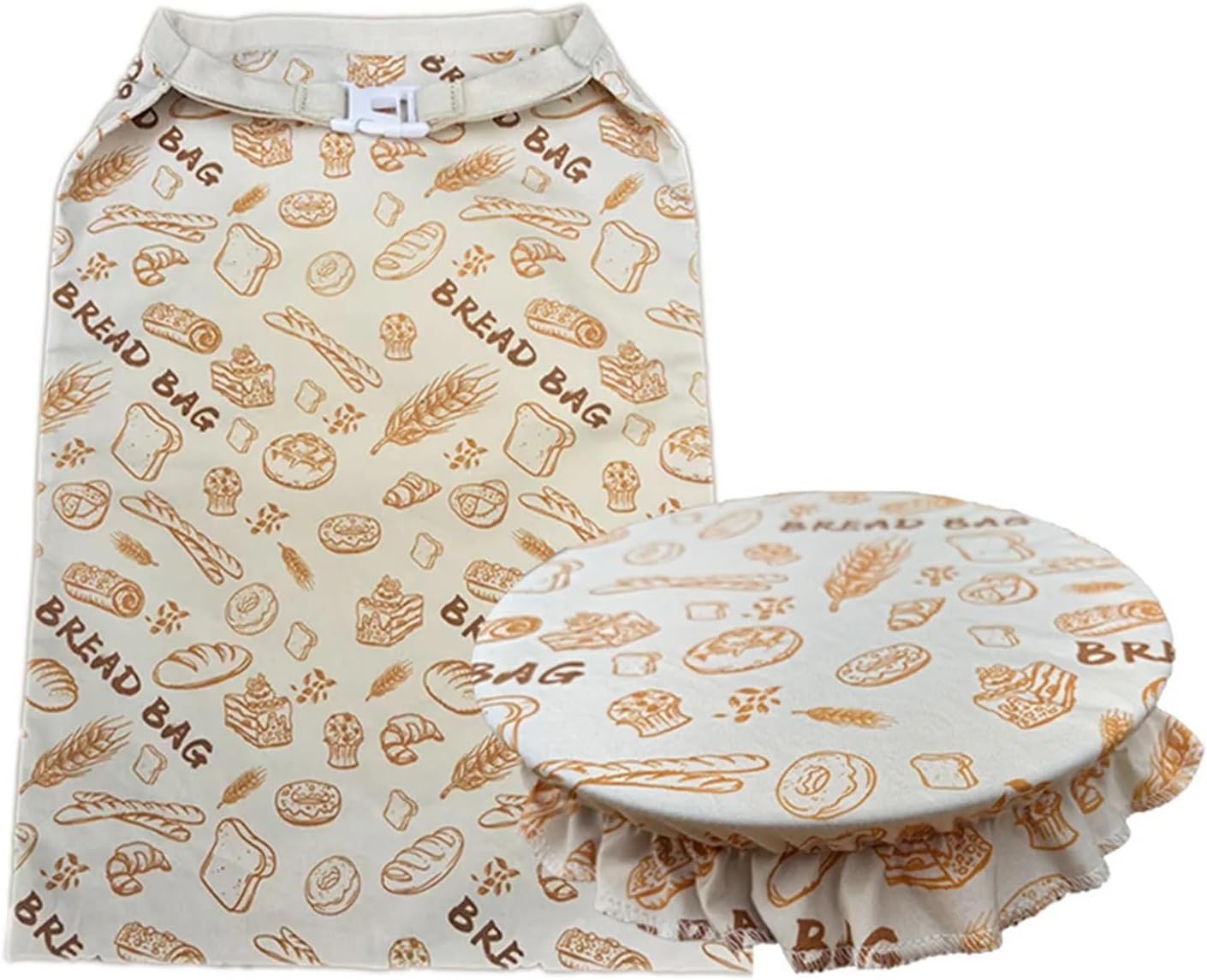 Beeswax Bread Bag 2pcs Sourdough Bread Bags Reusable Beeswax Large Homemade Storage Food Grade Cotton(C)