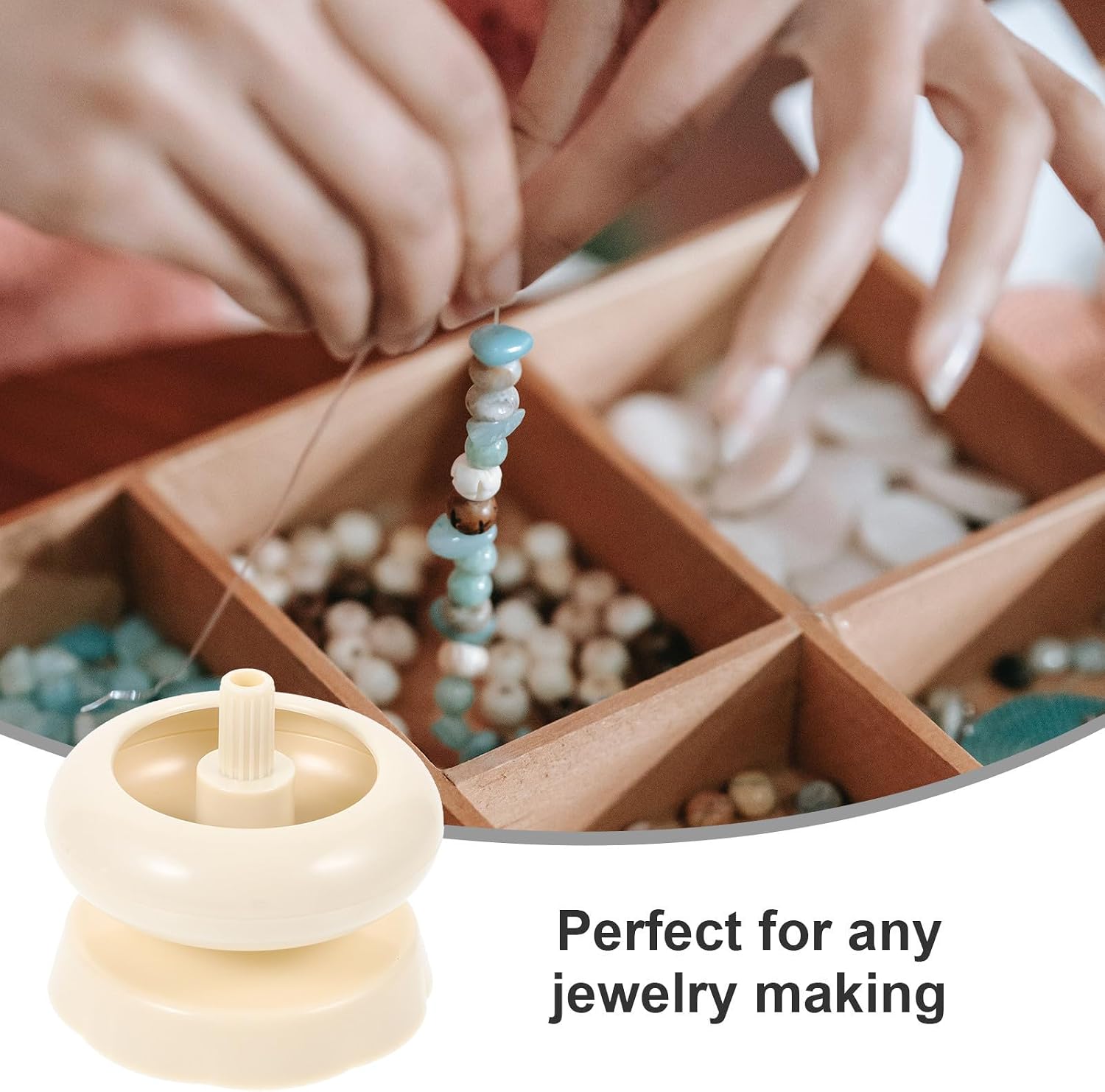 Mini Plastic Bead Spinner Bowl for Jewelry Making and Crafting