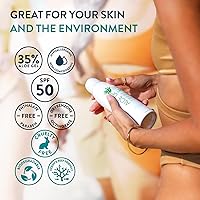 Vista 4 de Aloe Up Protector solar blanco en aerosol continuo SPF 30 – Protector solar suave en aerosol facial con aloe, spray protector solar facial no graso