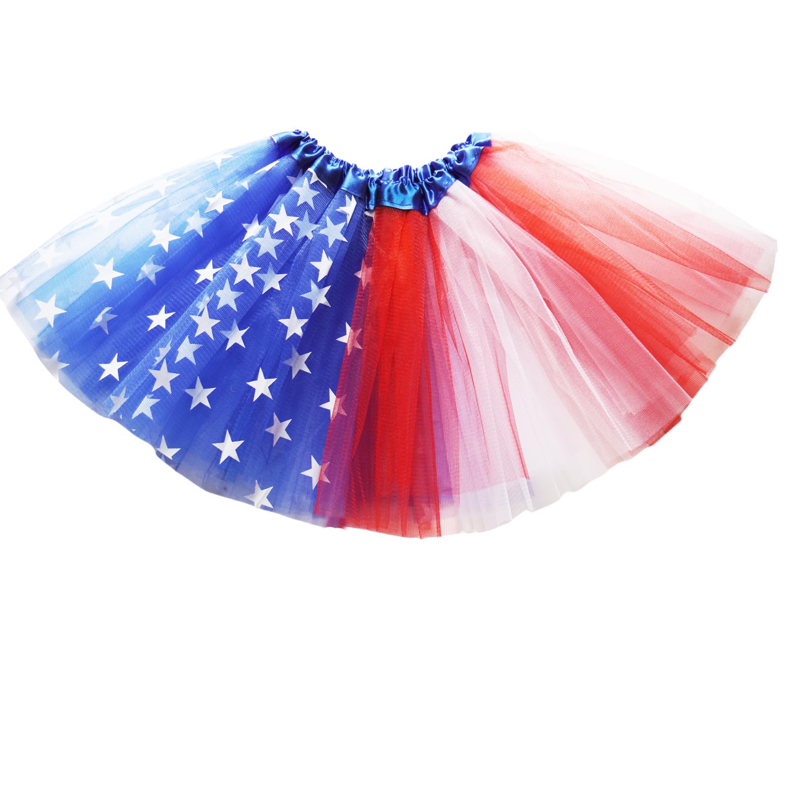 Dmlbc Women's Red Blue White A Usa Star Tutu 4Th Of July Red White And Blue Tutu For Adult Independence Day Costume (1, Large)