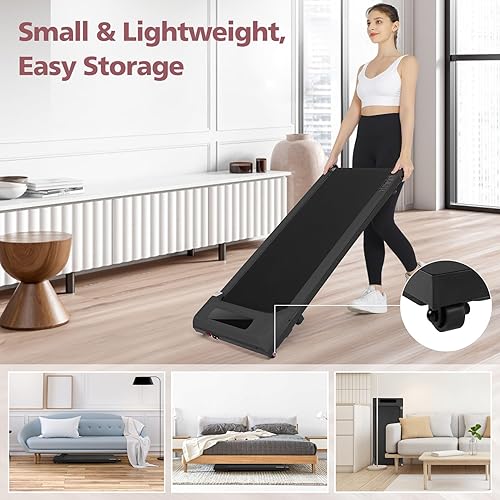 Miniatura 7 de Walking Pad Treadmill, 2.5HP Under Desk Treadmill Portable, Desk Treadmill for Office Under Desk, Walking Treadmills Electric Quiet for