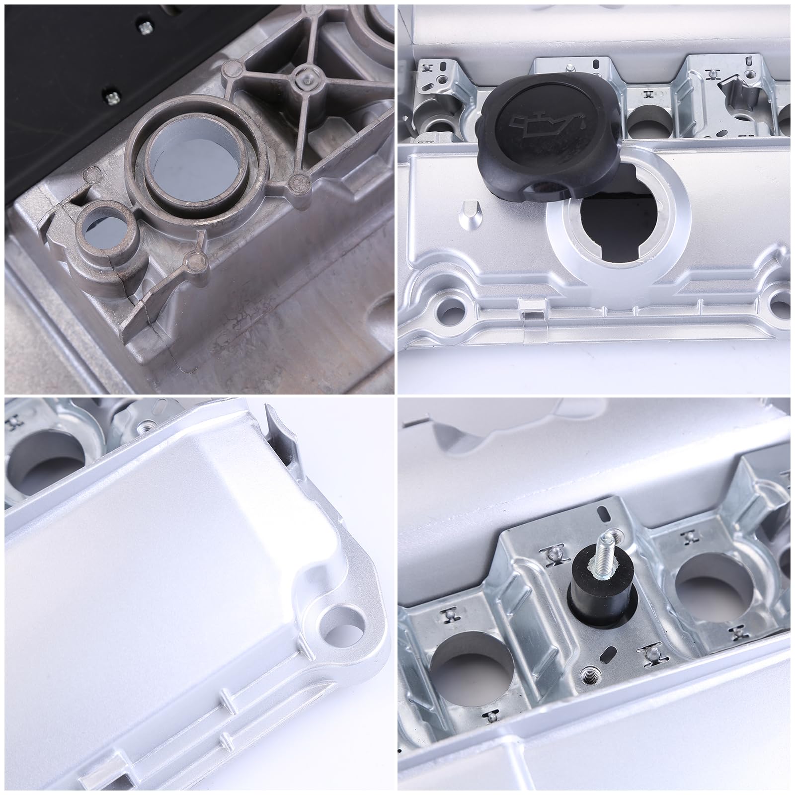 Tapa de válvula de culata Compatible con BMW E39 E46 E53 525i 325i X5 Z3 M52 M54 11121432928 11121437395 Tapa de válvula de Aluminio con junta