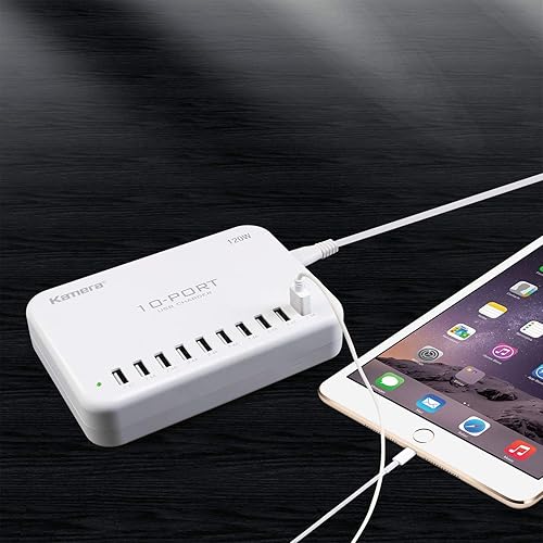 Miniatura 7 de Estación de carga USB de 120 W, 24 A, concentrador de cargador internacional de 10 puertos para múltiples dispositivos iPhone XR XS 876s6 Plus5S,
