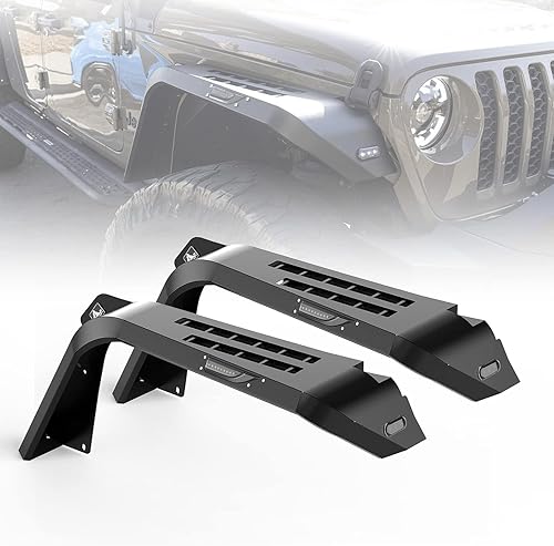 Miniatura 6 de ROXX Juego de 4 guardabarros de acero texturizado plano y resistente para vehículos todoterreno (24 puertas)