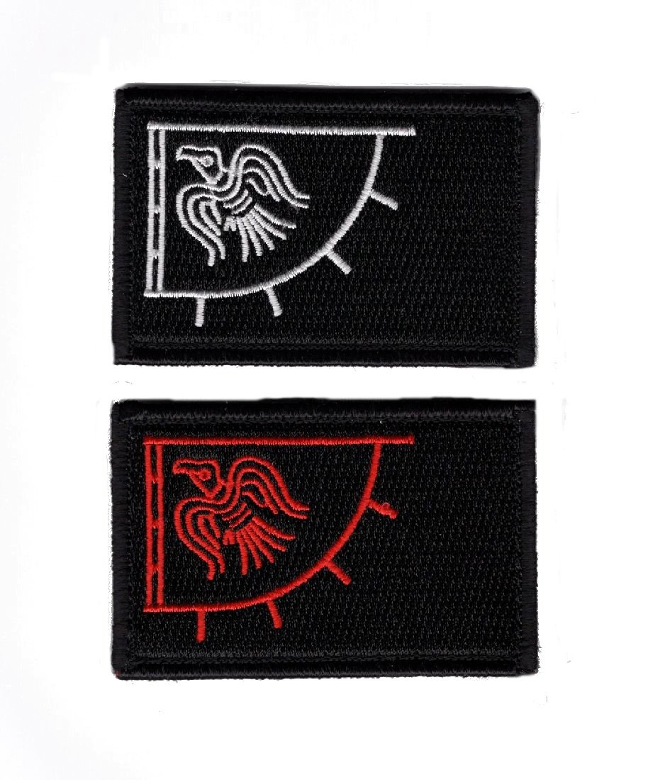 Hook Viking Raven Flag Banner Odin 2pc Raven Flag Patch