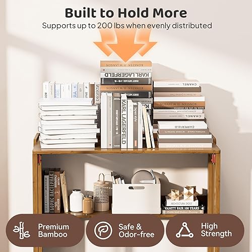 Miniatura 7 de Escritorio plegable de bambú, ahorro de espacio, escritorio plegable de computadora de 32.7 pulgadas para espacios pequeños, escritorio portátil de